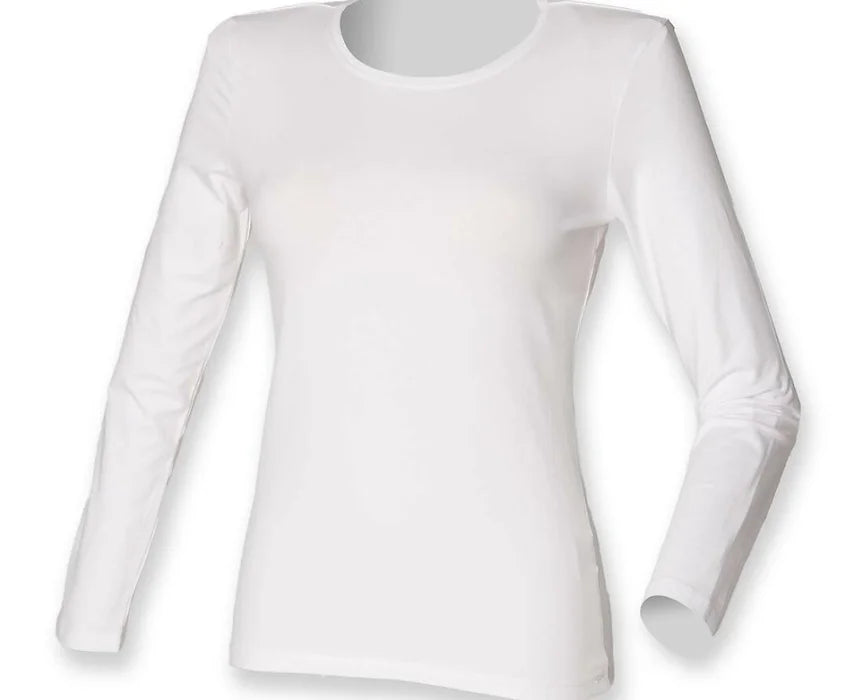 skinny fit women long sleeved stretch t-shirt